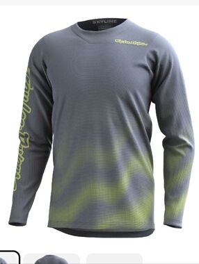 New Troy Lee Designs TLD Skyline Chill LS Cycling Jersey Waves Light Grey Small
